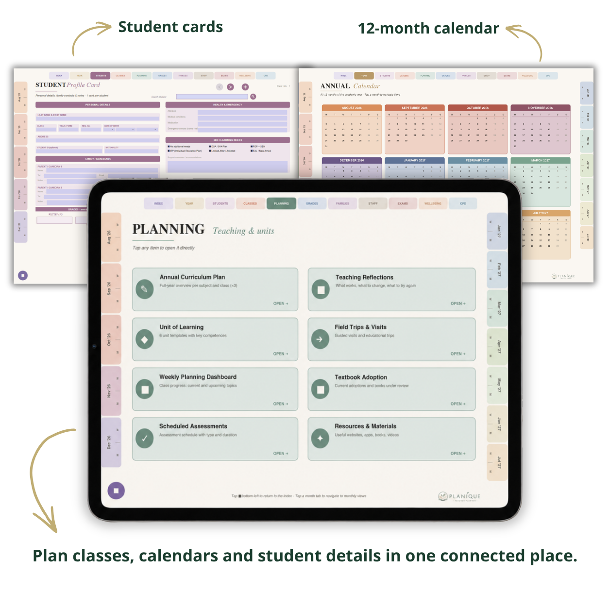 Planique | Teacher Markbook & Planner — Digital Grade Tracker for Teachers